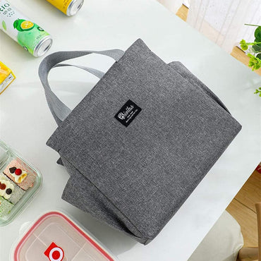Portable Insulated Lunch Bag with Dual Side Pockets Thermal Lunch Tote Bag for Women Men Adults for Work Picnic School Office
