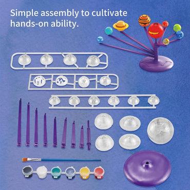 Solar System Model DIY Kit Planetary Projector with 8 Planets Paint and Brush Projection Function STEM Astronomy Arts Science Educational