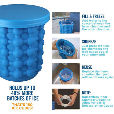 Wishbone Silicone Ice Bucket Mold for Home Cafe Parties Restaurants Buffets Chilling Whiskey and Crushed Ice Maker