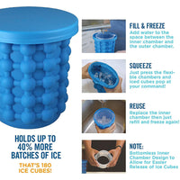 Wishbone Silicone Ice Bucket Mold for Home Cafe Parties Restaurants Buffets Chilling Whiskey and Crushed Ice Maker