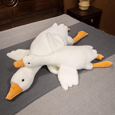 Nice Goose Stuffed Animal Pillow Toy, Cute Giant White Goose Stuffed Animal Duck Plush Pillow,Super Soft Hugging Pillow - 90CM / SMALL
