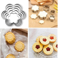(net) Cookie Cutters Set Stainless Steel Multi-Size Biscuit Cutters Cutting Shapes  20 pcs