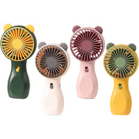Rechargeable Mini Fan - Portable Cartoon USB Air Cooler with Adjustable Speed