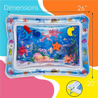 Baby Ice Pad, Sea Creatures Inflatable Play Playmat Baby Toys Baby Water Mat Airtight with Thick PVC Material for Play for Baby With Box / KN-507 / 56862 / NS-086