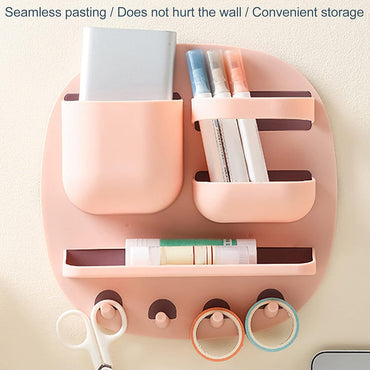 Wall Mounted Storage Rack, Nail Free Installation, Expanded Capacity