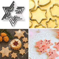 (net) Cookie Cutters Set Stainless Steel Multi-Size Biscuit Cutters Cutting Shapes  20 pcs