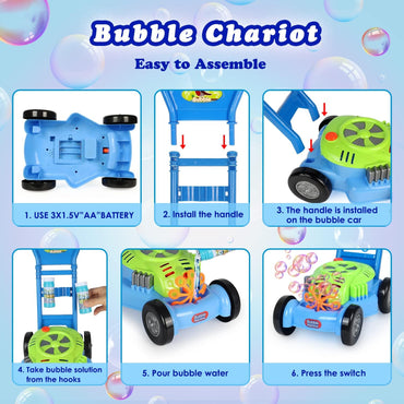 Bubble Lawn Mower  for Kids - Automatic Bubble Machine