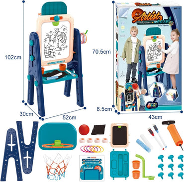 (Net) Multifunctional Double-Sided Basketball Hoop Learning Magnetic Writing And Drawing Board Table For Kids