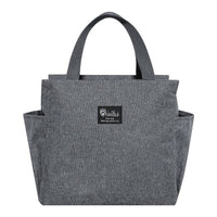 Portable Insulated Lunch Bag with Dual Side Pockets Thermal Lunch Tote Bag for Women Men Adults for Work Picnic School Office