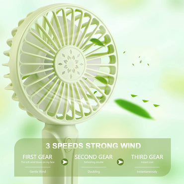 USB Rechargable Portable Handheld Personal Wind Cooling 3 Adjustable Speed