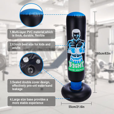 Inflatable Kids Punching Bag With Stand