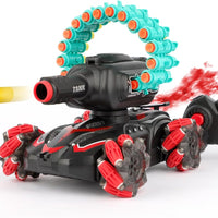 (Net)Remote Control Tank Shooting Foam Darts