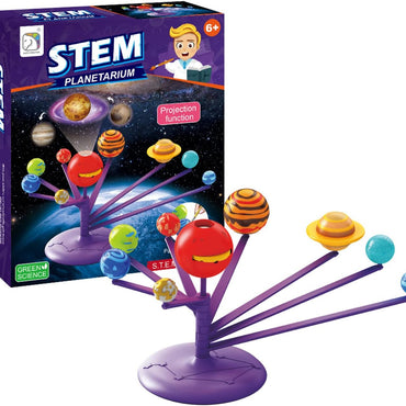 Solar System Model DIY Kit Planetary Projector with 8 Planets Paint and Brush Projection Function STEM Astronomy Arts Science Educational
