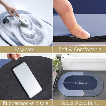 (NET) Floor Mat Quick Drying Bathroom Soak mats Floor Rugs & Water Absorbing Floor Mat  Anti-Slip