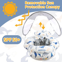 (NET) Inflatable Baby Swimming Float with Sun Canopy 69 cm
