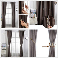 (net) Magnetic Curtain Tiebacks Curtain Clips Rope Holdbacks Curtain Weaving Holder Buckles For Home Office Decorative 1 piece