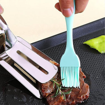 International Premium Silicone Kitchen Utensils Set (5 pcs) in Hygienic Solid Coating Include Silicone Spatula Set, Turner, Brush, Whisk