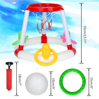 (NET) Swimming Pool Toy for Adults Children Summer Pool Basketball Hoop Toy