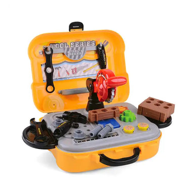 (Net) Bus-Shaped Construction Tool Kit - Interactive Play Cart for Kids