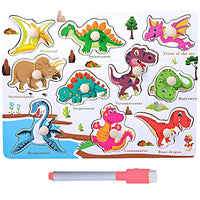 Educational Wooden Peg Board With Base Image & Whiteboard & Marker