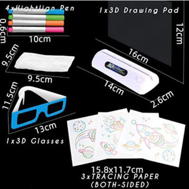 (Net) Illuminated 3D Magic Drawing Board for Kids