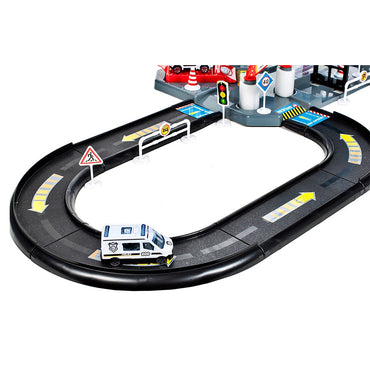 (Net) Simulation Parking Model Car Alloy Police Car Set