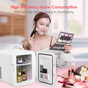 (Net) 4 Liter Mini Fridge Portable Cooler Warmer Makeup Skincare Refrigerator