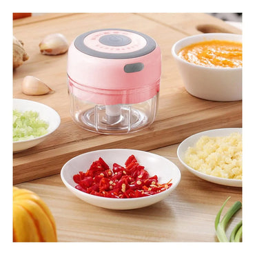 **(NET)** Mini Portable  Electric Garlic Machine Kitchen Meat Chopper Seasoning & Spice for Garlic Vegetables Salad