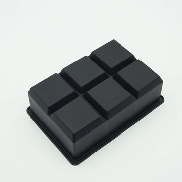 Silicone ice cube tray for 6 ice cubes