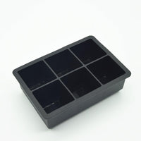 Silicone ice cube tray for 6 ice cubes