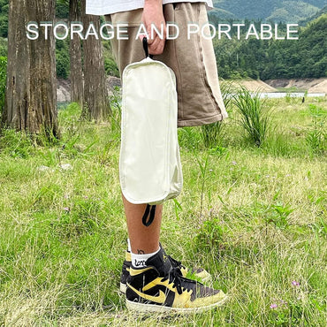 (net)Outdoor Portable Camping Chair Ultralight Compact Oxford Cloth Folding Lawn Chair Backpacking Seat With Small Pocket Carrying Bag