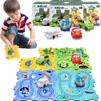 Puzzle Racer Car Track Set for Kids