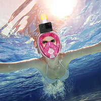 (Net) Overa Full Face 180° Snorkeling Mask Wide View Area Portable Snorkel Mask