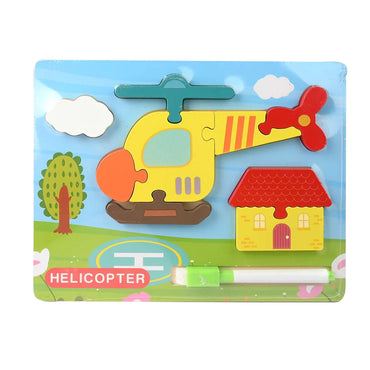 Wooden Animal Puzzle With Marker