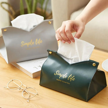 Leather Tissue Box Holder