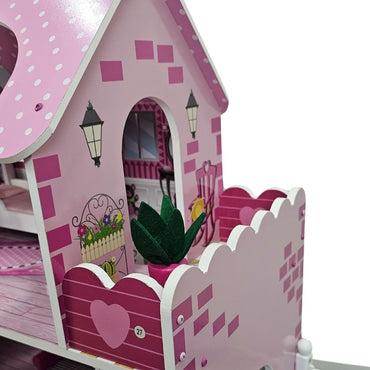 (Net) Wooden Doll house Playset