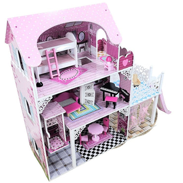 (Net) Wooden Doll house Playset