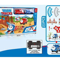 Train Tracks Cartoon Play Set For Kids