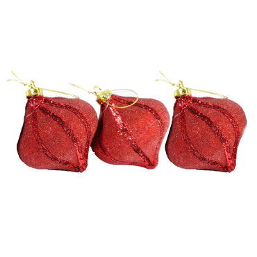 Christmas 8 cm Decoration Tree Set of 3