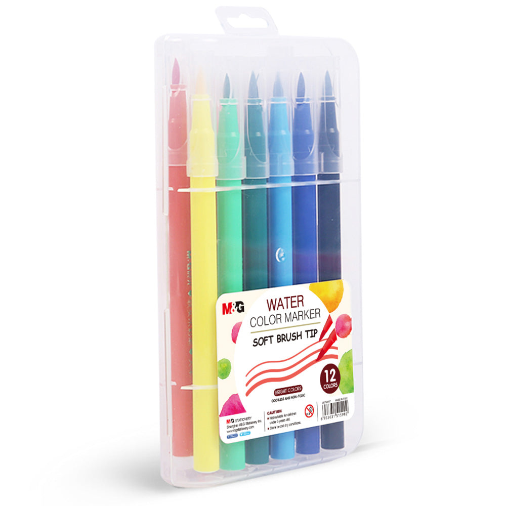 NET) M&G Soft Brush Water Color Pen Washable / 12 colors