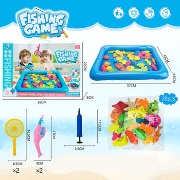 Kids Magnetic Fishing Game Toy Set with Fishing Pole,Toddler Pool Fishing Game for Kids Bath Toy