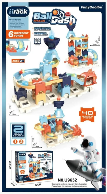 Ball Dash Construction Game 6 Different Shapes 40 Pcs