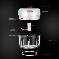 **(NET)** Mini Portable  Electric Garlic Machine Kitchen Meat Chopper Seasoning & Spice for Garlic Vegetables Salad