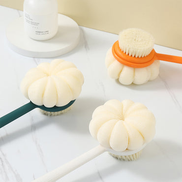 2 In 1 Double-Sided Bath Brush  Shower Body Brush with Bristles and Loofah