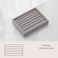 Handmade DIY Jewelry Box Drawer Storage Organizer Soft Velvet Jewelry Tray /6920233842205