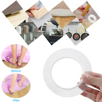 Double Sided Adhesive Tape 2cm x 3m  Multi-Function Removable Traceless Adhesive Tape Indoor Outdoor Adhesive Gel