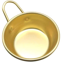 Hiking Soup Dish Aluminum, Gold soup container 10.5x10.5x4.5cm