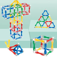 Magnet Stick and Balls construction Magnetic Bars Metal Balls Satisfaction Extreme Pressure Relief Magnetic Games 128 pcs