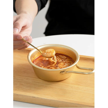 Hiking Soup Dish Aluminum, Yellow soup container 14.5x14.5x5.5cm