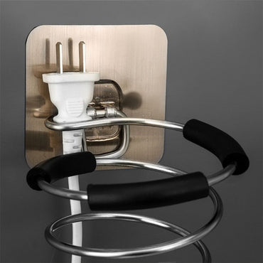 (net) Hair Dryer Holder Rack Styling Storage Straighteners Organizer Hairdryer Stainless Steel Stand Bracket/ 23FK021A
